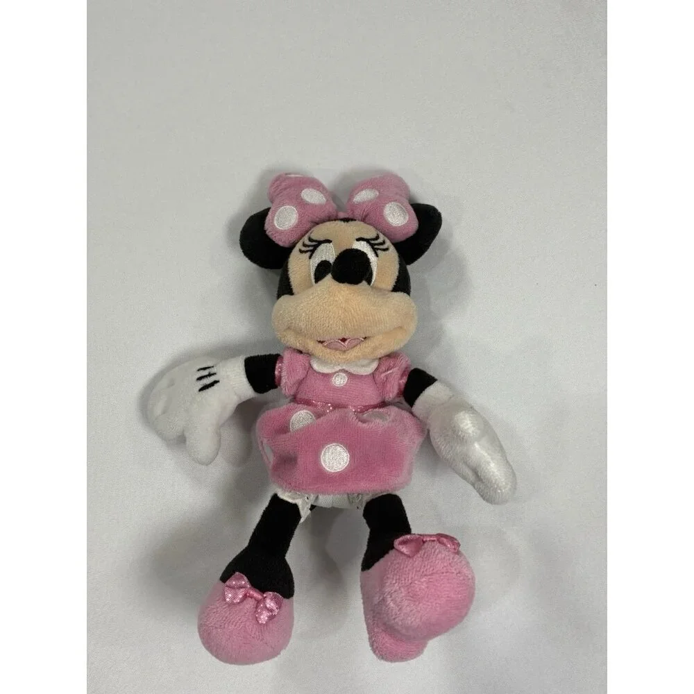 Disney Minnie Mouse plush toy Pink Dress 9”Tall
